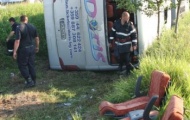 В Румынии перевернулся автобус с украинскими туристами 