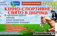 2 ТРАВНЯ В ДІБРІВЦІ ВІДБУДЕТЬСЯ СПРАВЖНЄ КІННО-СПОРТИВНЕ ШОУ