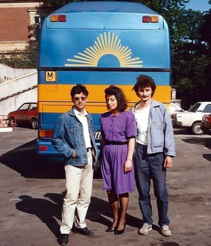 Анна Герман с супругом и Максимом Мищенко