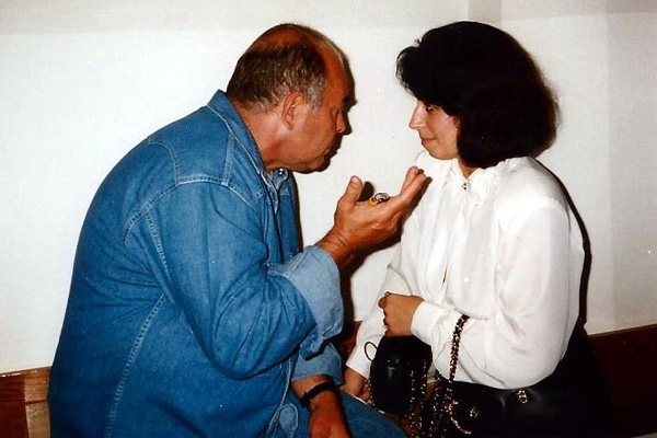 Анна Герман с Яцеком Куронем, Варшава, 1989 год